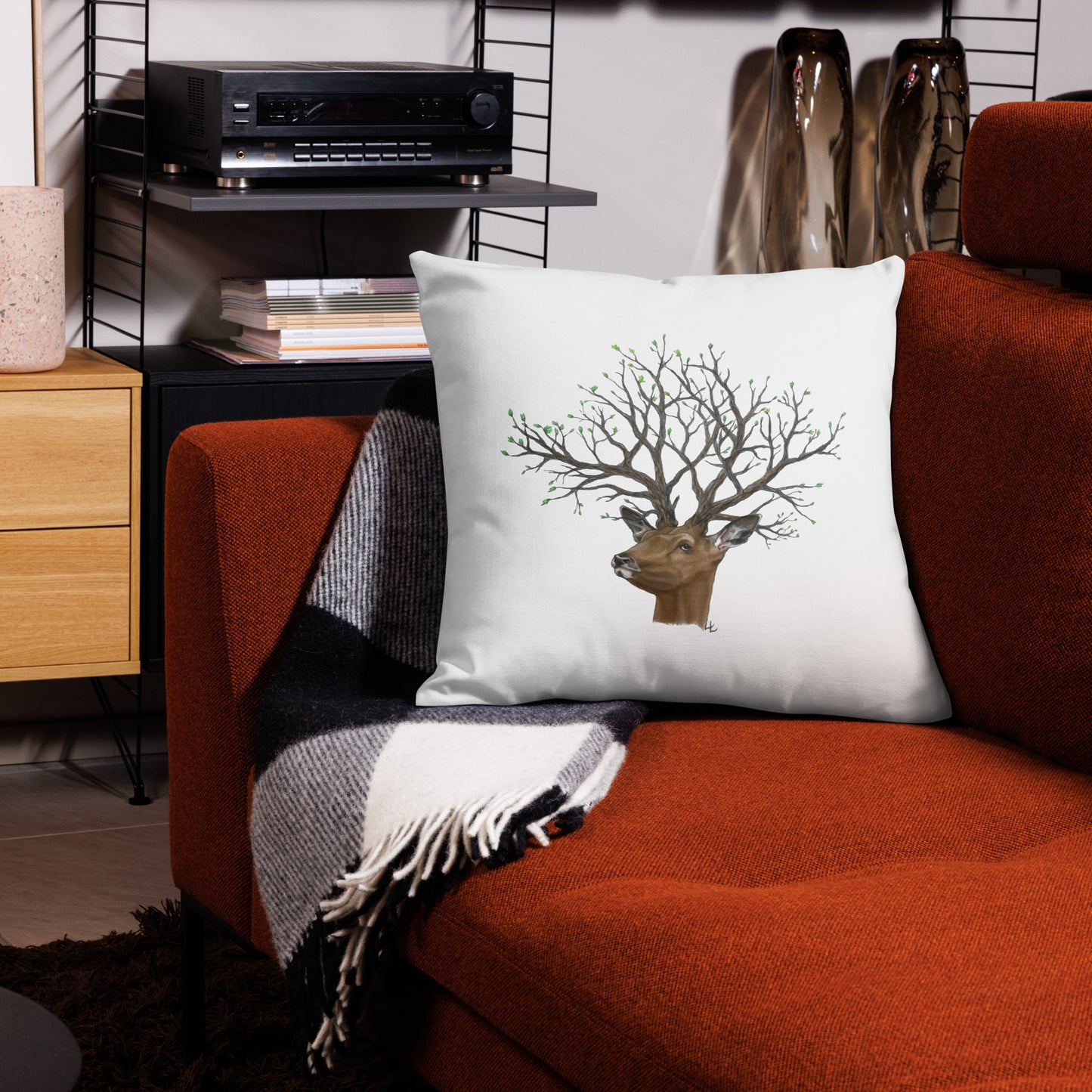 Arbor deer - Kuddfodral Premium Vit
