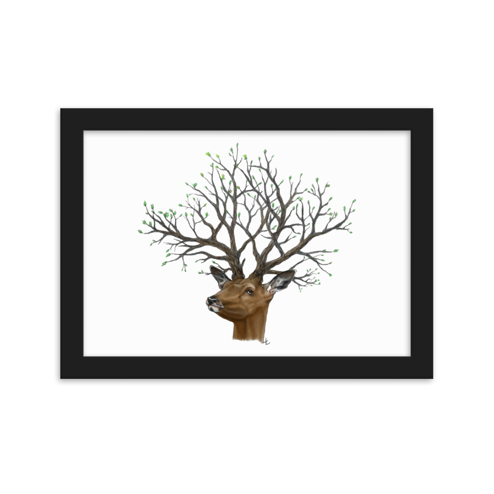 Arbor deer - Inramat tryck