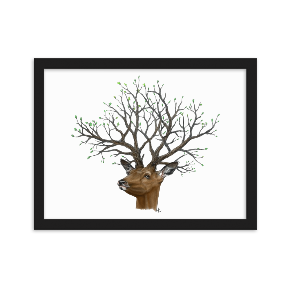 Arbor deer - Inramat tryck