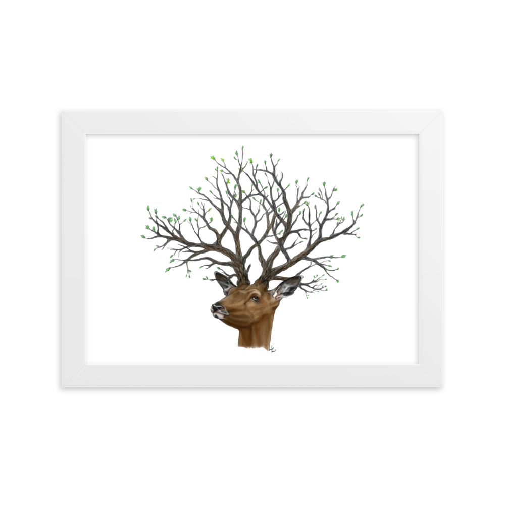 Arbor deer - Inramat tryck