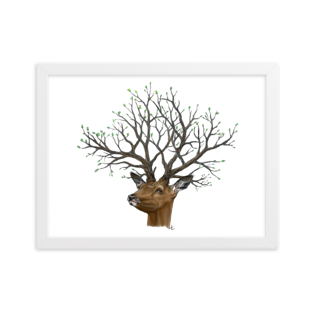 Arbor deer - Inramat tryck