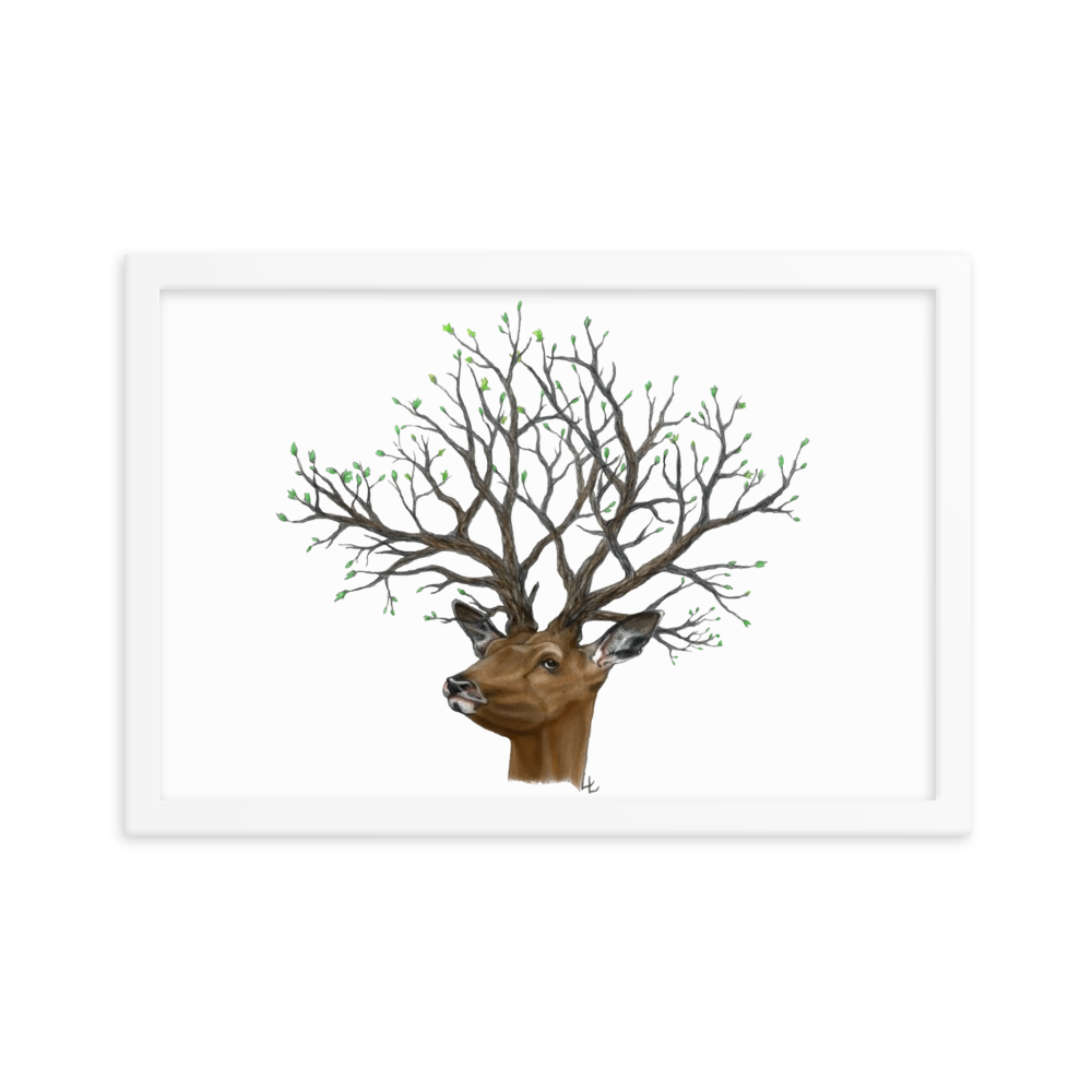 Arbor deer - Inramat tryck