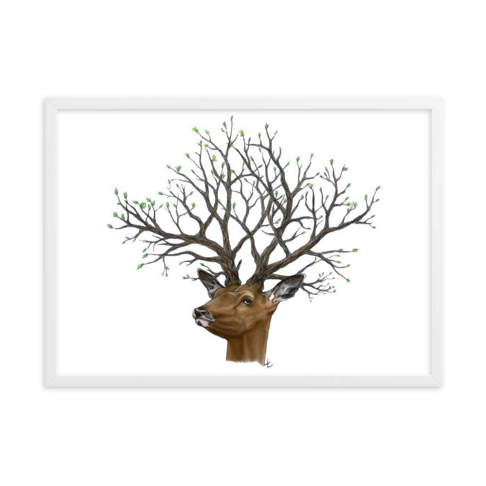 Arbor deer - Inramat tryck