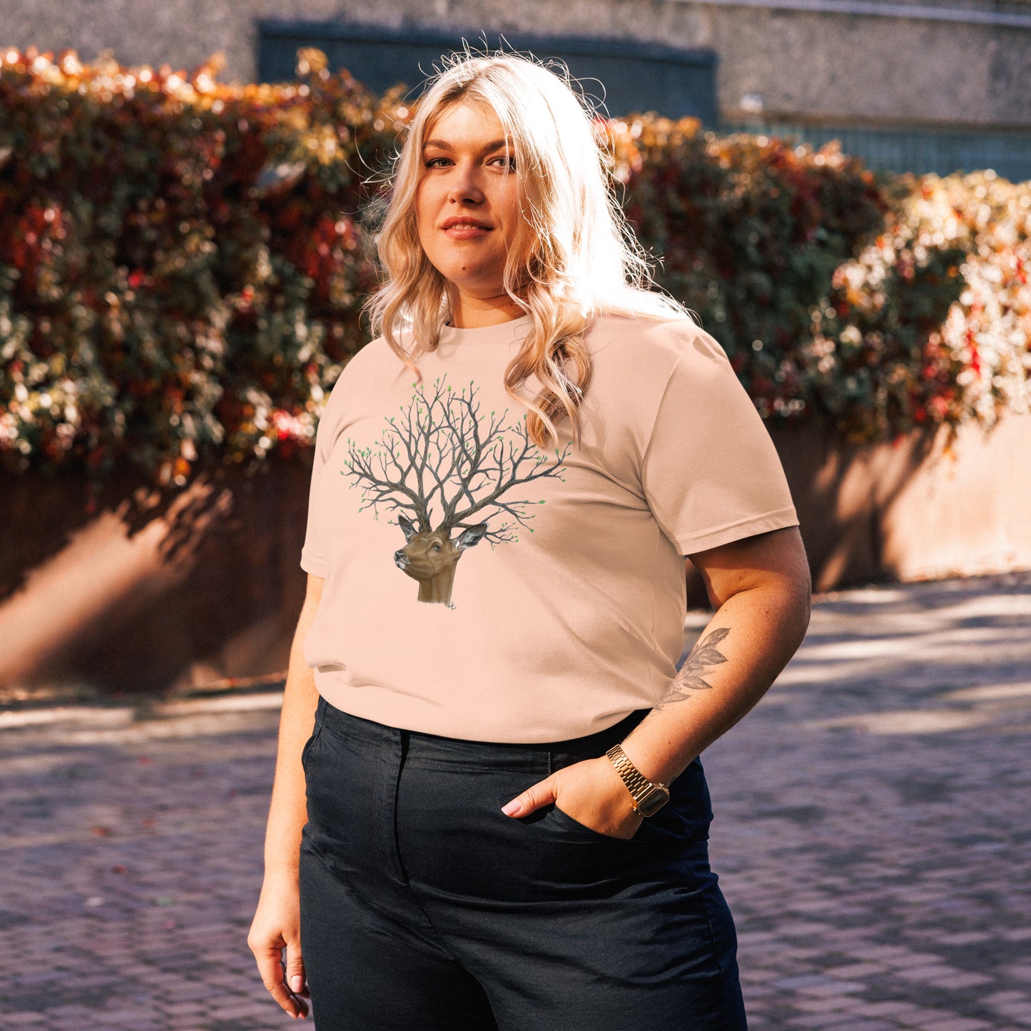 Arbor deer - Unisex ekologisk bomulls t-shirt