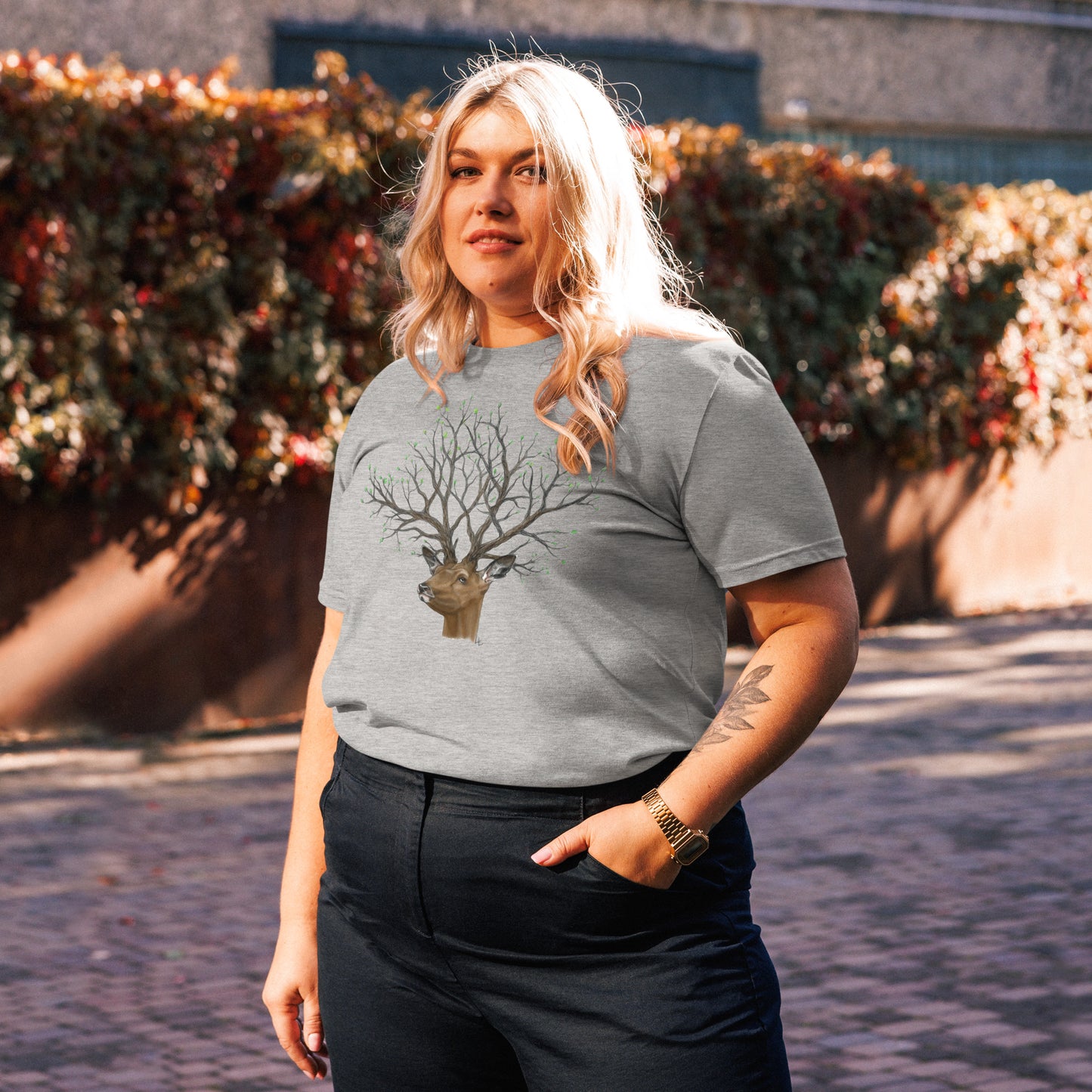 Arbor deer - Unisex ekologisk bomulls t-shirt