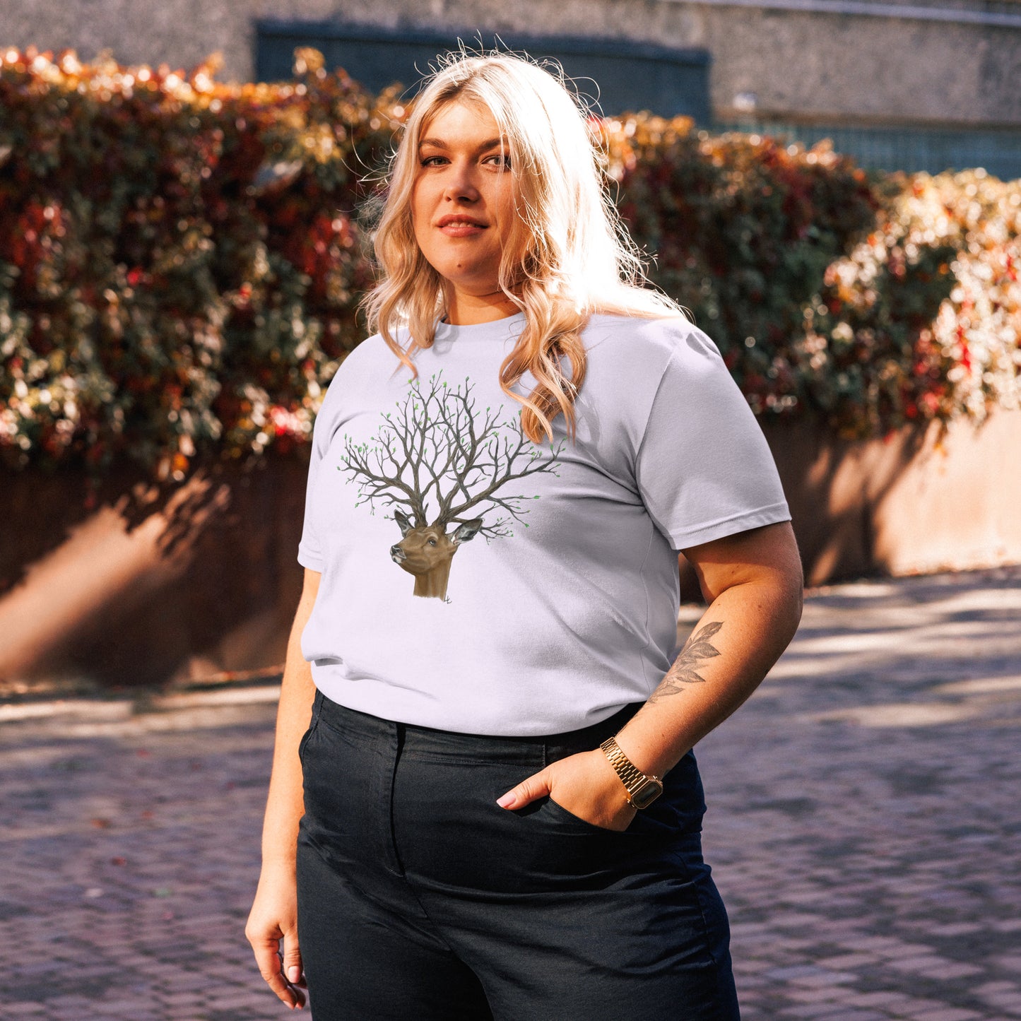 Arbor deer - Unisex ekologisk bomulls t-shirt