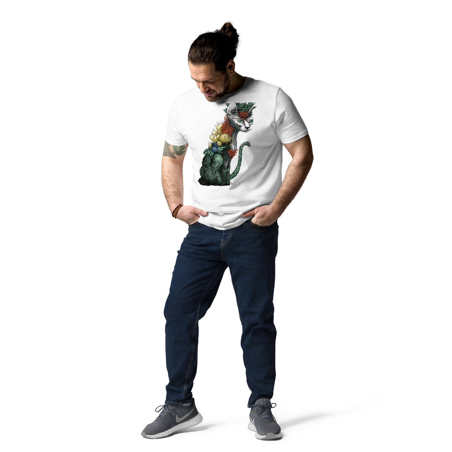 Reefcat I i färg - Unisex ekologisk bomulls t-shirt