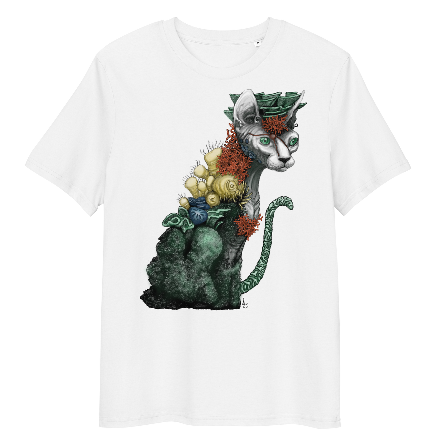 Reefcat I i färg - Unisex ekologisk bomulls t-shirt