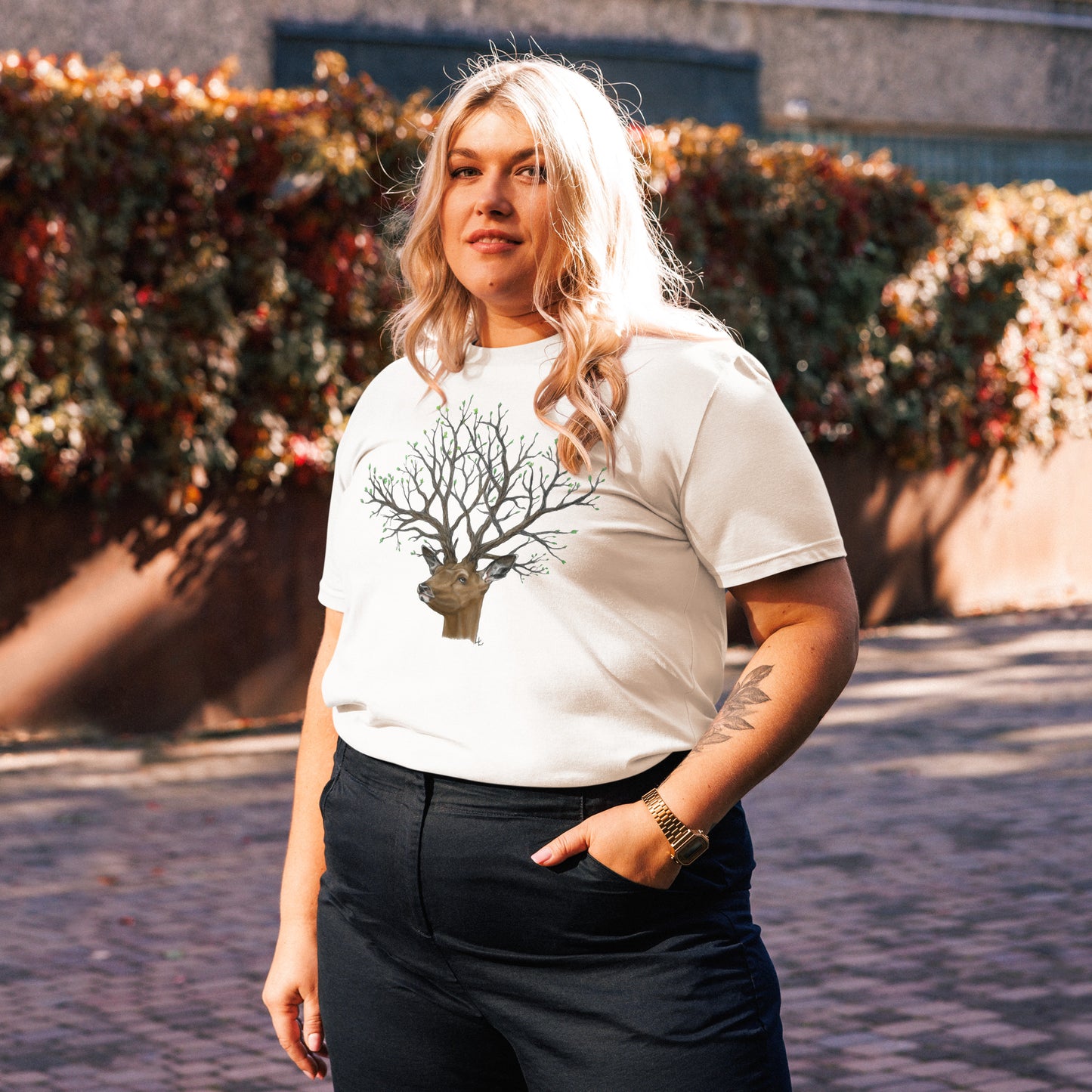 Arbor deer - Unisex ekologisk bomulls t-shirt